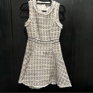 Tweed Fit and Flare Black and White Dress by Ark & Co. Small NWT